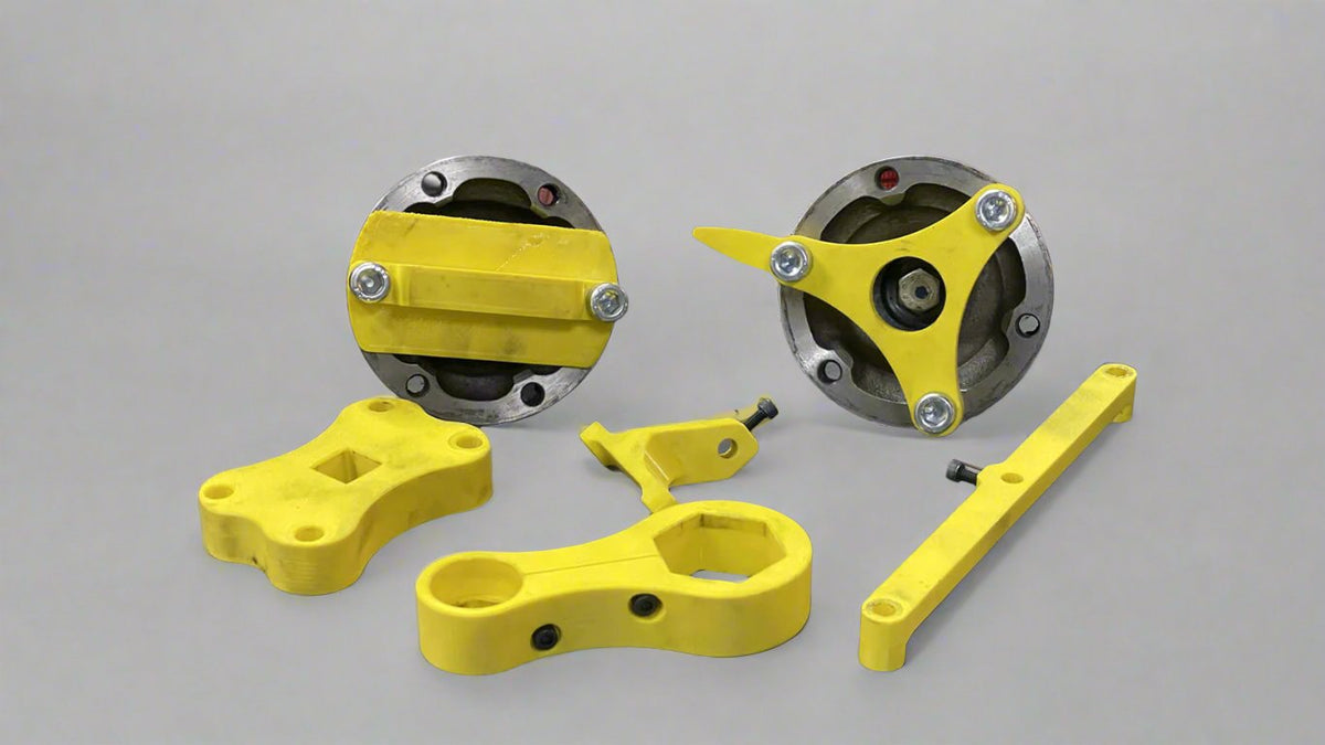 Yellow Diff install and adjustment tools for Porsche G50